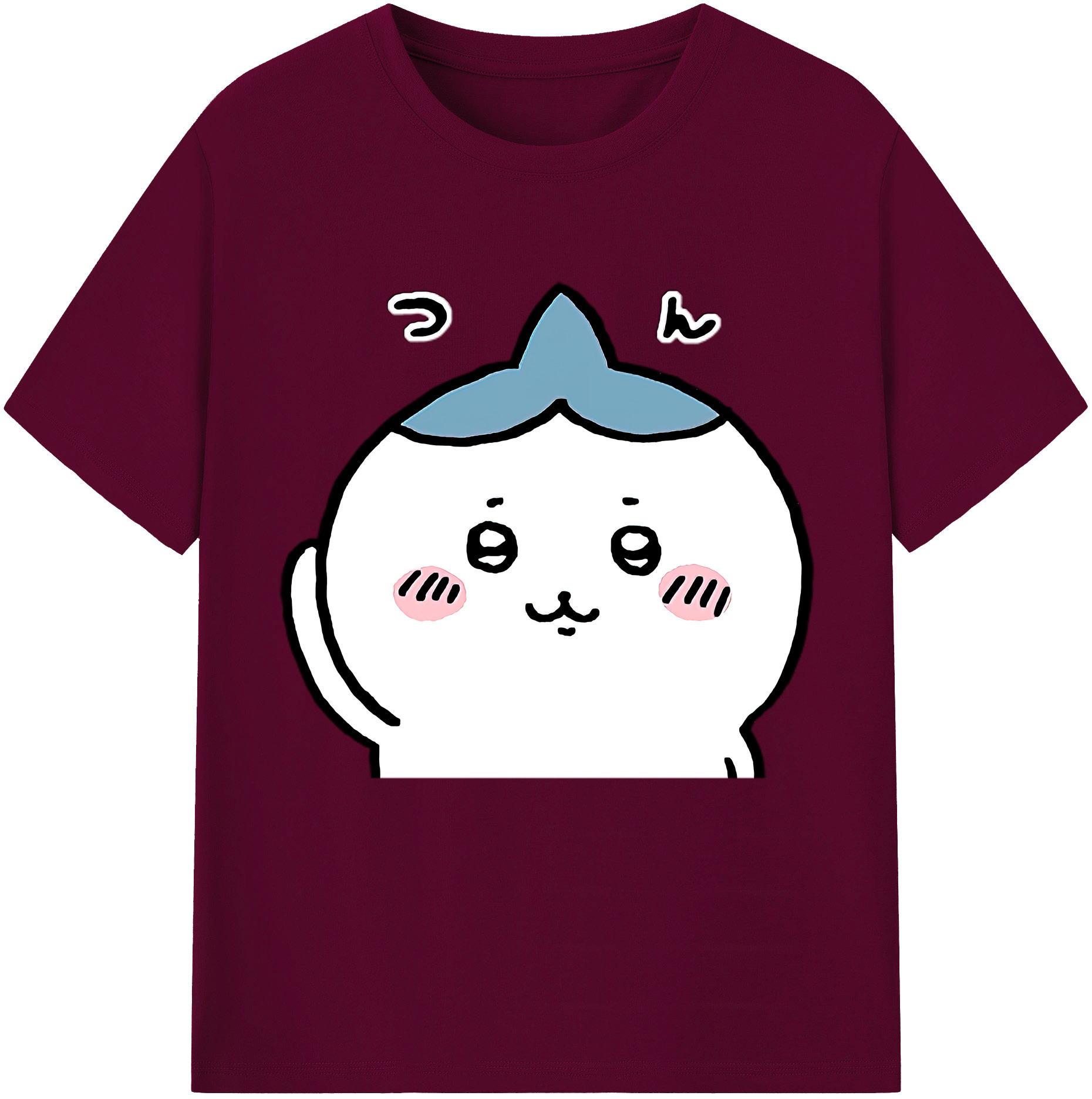 （画像用） ちいかわ ハチワレ Chii-kawa hachiware レディースカジュアルプリントTシャツ（綿100％）
